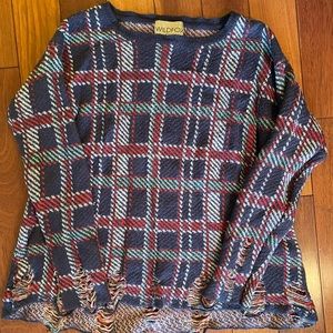 Oversized fit wild fox sweater - reversible !